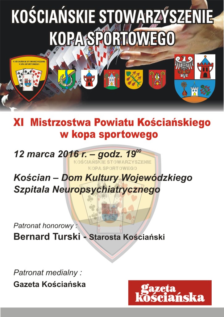 plakat Mistrzostwa Powiatu kościan